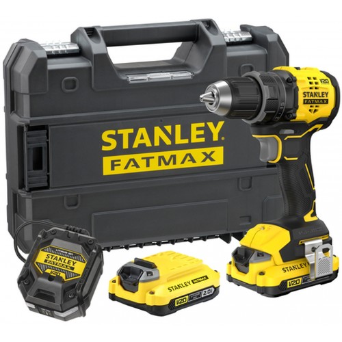 Stanley SFMCD714D2T-QW FatMax V20 Bürstenlose Akku-Bohrmaschine (65Nm/18V/2x2,0Ah), Koffer Stanley SFMCD714D2T-QW FatMax V20 Bürstenlose Akku-Bohrmaschine (65Nm/18V/2x2,0Ah), Koffer