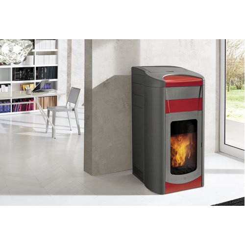 EDILKAMIN TORONTO Pellet-Kaminofen, rot, 637770