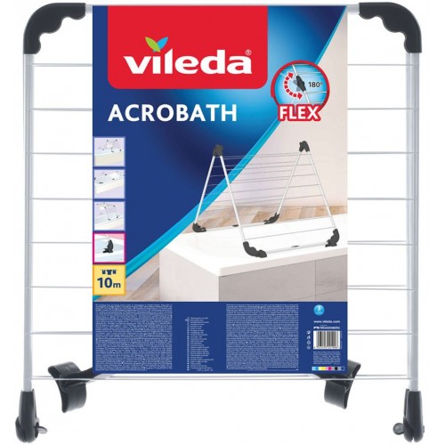 VILEDA Acrobath Badewannen-Wäscheständer 10m 157233 VILEDA Acrobath Badewannen-Wäscheständer 10m 157233