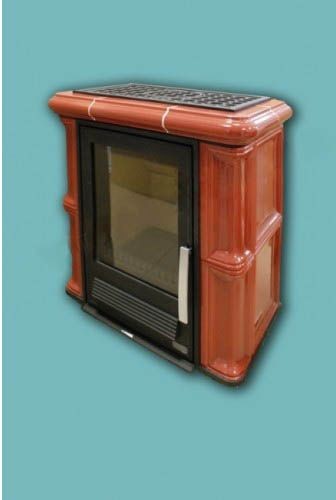 ABX BAVARIA L, Kachelofen mit Gusseisen Einsatz, picasso, ohne Sockel 4634-7 PIBS