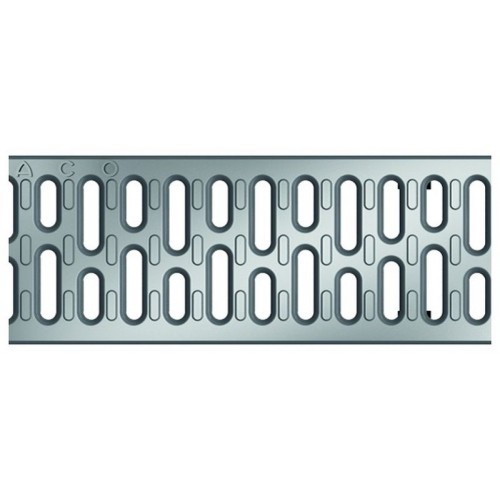 ACO Drainlock NW 100, Klasse C 250, Stegrost 0,5 m, Edelstahl 12645