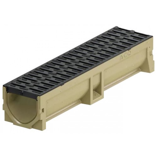 ACO Self Euroline 2.0 Entwässerungsrinne 0,5 m, H=10,4 cm, mit Microgrip-Rost 416326