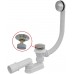 ALCAPLAST Badewanne Ab- und Überlaufgarnitur 57cm, CLICK/CLACK, Metall A504CKM