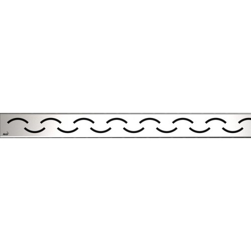 B-Ware! ALCAPLAST SMILE Rost für Duschrinne 950mm, Edelstahl-Glanz SMILE-950L-ausgepackt