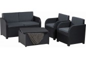 ALLIBERT MODENA Lounge-Set + Aufbewahrungstisch, graphit/grau 17200463