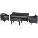 ALLIBERT ORLANDO 3 SEATER Lounge-Set, Gartenmöbel, graphit/grau 17202802