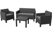 ALLIBERT ORLANDO Lounge-Set 4-tlg., graphit/grau 17202809