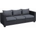 ALLIBERT SALTA 3 Lounge 3-Sitzer-Sofa, 200,5 x 84 x 65,5 cm, graphit/grau 17206018