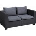 ALLIBERT SALTA 2 Lounge 2-Sitzer-Sofa, 141 x 84 x 65,5 cm, graphit/grau 17206012