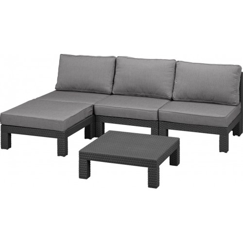 ALLIBERT NEVADA LOW Loungeset, graphit/grau 17193926