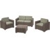 ALLIBERT CALIFORNIA 2 Lounge Set, cappuccino/sand 17192233