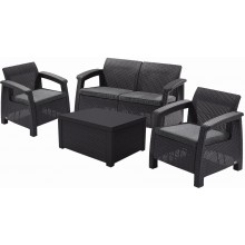 ALLIBERT CORFU BOX Lounge-Set, graphit/grau 17200180