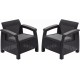 ALLIBERT CORFU DUO SET Sessel 2 St., 75 x 70 x 79cm, graphit/grau 17197993