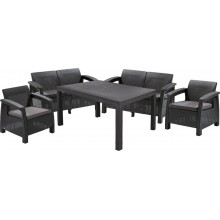 ALLIBERT CORFU FIESTA Lounge-Set, graphit/grau 17198008