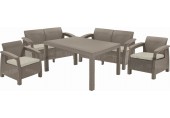 ALLIBERT CORFU FIESTA Lounge-Set, cappuccino/beige 17198008