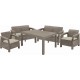 ALLIBERT CORFU FIESTA Lounge-Set, cappuccino/beige 17198008
