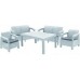 ALLIBERT CORFU FIESTA Lounge Set, weiß/grau 17198008