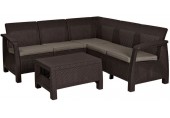 ALLIBERT CORFU RELAX Lounge-Set, braun/grau-beige 17202123