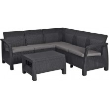 ALLIBERT CORFU RELAX Lounge-Set, graphit/grau 17202123