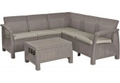 ALLIBERT CORFU RELAX Lounge-Set, cappuccino/sand 17202123
