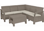 ALLIBERT CORFU RELAX Lounge-Set, cappuccino/beige 17202123