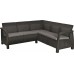 ALLIBERT CORFU RELAX Ecksofa, 190 x 190 x 79 cm, graphit/grau 17208435