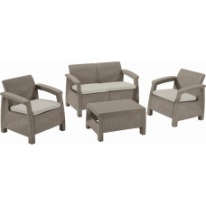 KETER CORFU Lounge-Set, cappuccino/beige 17197361