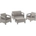 ALLIBERT CORFU Lounge-Set, grau/grau-beige 17197361