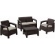 KETER CORFU Lounge-Set, braun/beige 17197361
