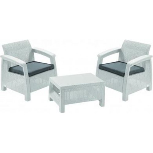 ALLIBERT CORFU WEEKEND Garten Set, weiß/grau 17197786 ALLIBERT CORFU WEEKEND Garten Set, weiß/grau 17197786