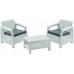 ALLIBERT CORFU WEEKEND Garten Set, weiß/grau 17197786