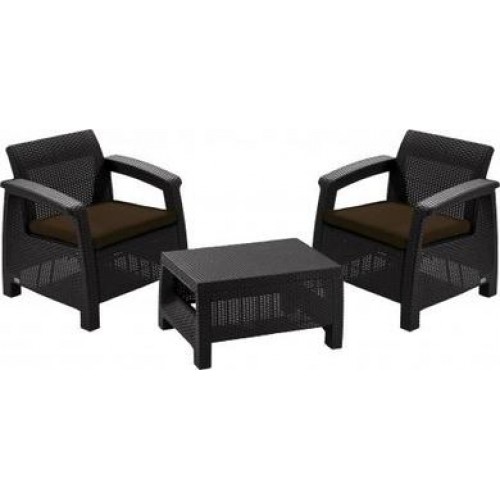 ALLIBERT CORFU WEEKEND Garten Set, braun/schokobraun 17197786