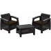 ALLIBERT CORFU WEEKEND Garten Set, braun/schokobraun 17197786
