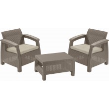 ALLIBERT CORFU WEEKEND Garten-Set, cappuccino/beige 17197786