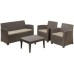 ALLIBERT CORONA Lounge-Sitzgruppe, cappuccino/sand 17197872