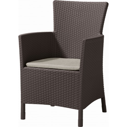 ALLIBERT IOWA Gartensessel, 62 x 60 x 89 cm, braun/beige 17197853