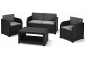 ALLIBERT MODENA Lounge-Set mit Ablagefläche, graphit/grau 17192182