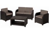 ALLIBERT MODENA Lounge-Set mit Ablagefläche, braun/grau-beige 17192182