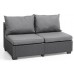 ALLIBERT SAPPORO 2 Lounge 2-Sitzer-Sofa, 130 x 84 x 63,5 cm, graphit/grau 17206028