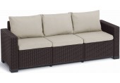 ALLIBERT CALIFORNIA 3-Sitzer Sofa 199 x 68 x 72 cm, Rattan-Optik, braun/beige 17196779