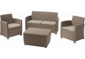 ALLIBERT MIA Lounge Set, cappuccino/sand 17198017