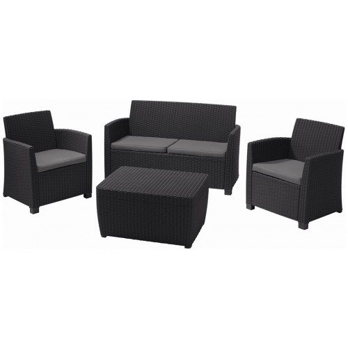 B-Ware! ALLIBERT CORONA Lounge Set, graphit/grau 17198017-OV beschädigt!