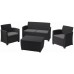 ALLIBERT CORONA Lounge Set, graphit/grau 17198017