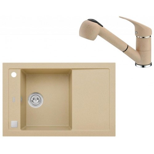 ALVEUS Set FORMIC 30 Granitspüle 760x500 mm + Küchenarmatur AM 20, beige ALVEUS Set FORMIC 30 Granitspüle 760x500 mm + Küchenarmatur AM 20, beige