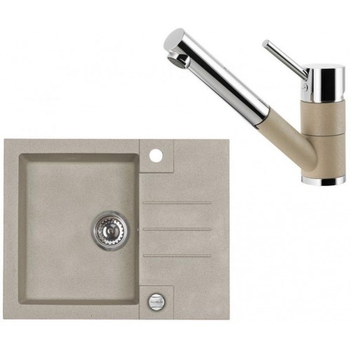 ALVEUS Set ROCK 30 Granitspüle 595x475 mm + Küchenarmatur AM 100-P, Pebble 02 ALVEUS Set ROCK 30 Granitspüle 595x475 mm + Küchenarmatur AM 100-P, Pebble 02