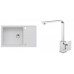 ALVEUS Set INTERMEZZO 130 Granitspüle 780x480 mm + Küchenarmatur RENO, weiß