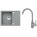 ALVEUS Set INTERMEZZO 30 Granitspüle 620x480 mm + Küchenarmatur TONIA, beton