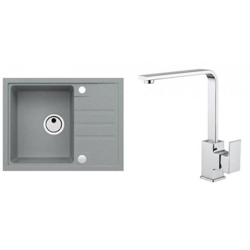 ALVEUS Set INTERMEZZO 30 Granitspüle 620x480 mm + Küchenarmatur RENO, beton ALVEUS Set INTERMEZZO 30 Granitspüle 620x480 mm + Küchenarmatur RENO, beton