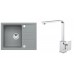 ALVEUS Set INTERMEZZO 30 Granitspüle 620x480 mm + Küchenarmatur RENO, beton