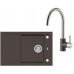 ALVEUS Set FORMIC 30 Granitspüle 760x500 mm + Küchenarmatur ELZA, Chocolate 03